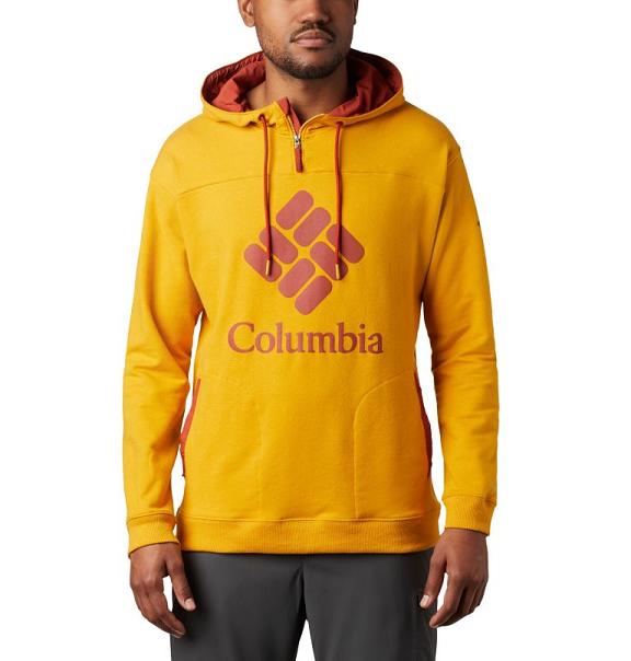 Columbia Lodge Hoodies Men Yellow Red USA (US202195)